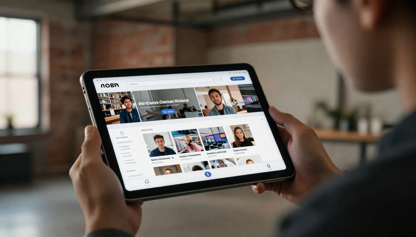Creative director brainstorming best ai-driven ugc video platforms for startups campaign ideas on tablet, industrial loft with exposed brick - best ai-driven ugc video platforms for startups